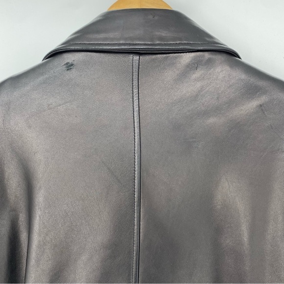 Andrew Marc Men's Black Leather Button Front Blazer Jacket Coat XL - Picture 14 of 16